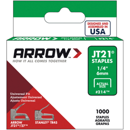 ARROW 3/8 Staples For Jt21 Gun T27 276